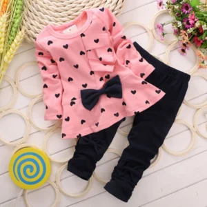 Girls set with a Bow,  Top and  Leggings