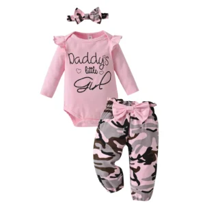 Girl Clothes Long Sleeve Ruffle "Daddy's Little Girl" Set