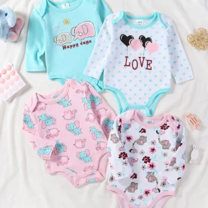 4-pc Baby Girl Bodysuits
